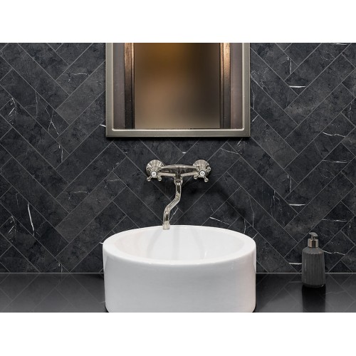 Classic Marble Nero Marquina Matt Strip 7.5x30cm (per piece)