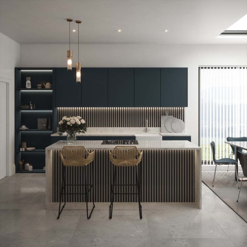 Misty Grey Acoustic Wall Panel 60x240cm (per panel)