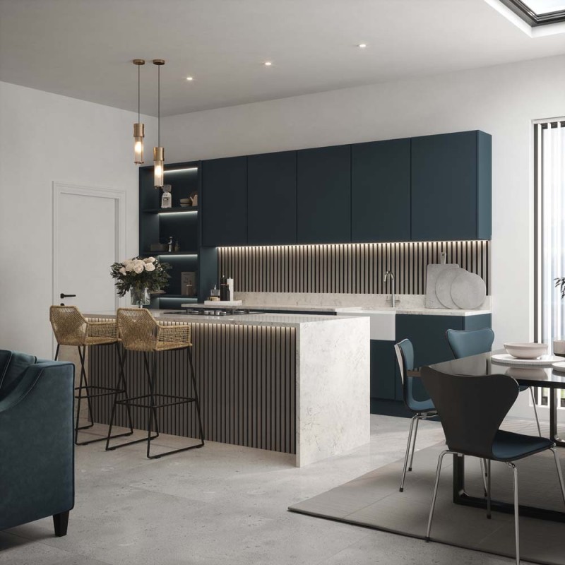 Misty Grey Acoustic Wall Panel 60x240cm (per panel)