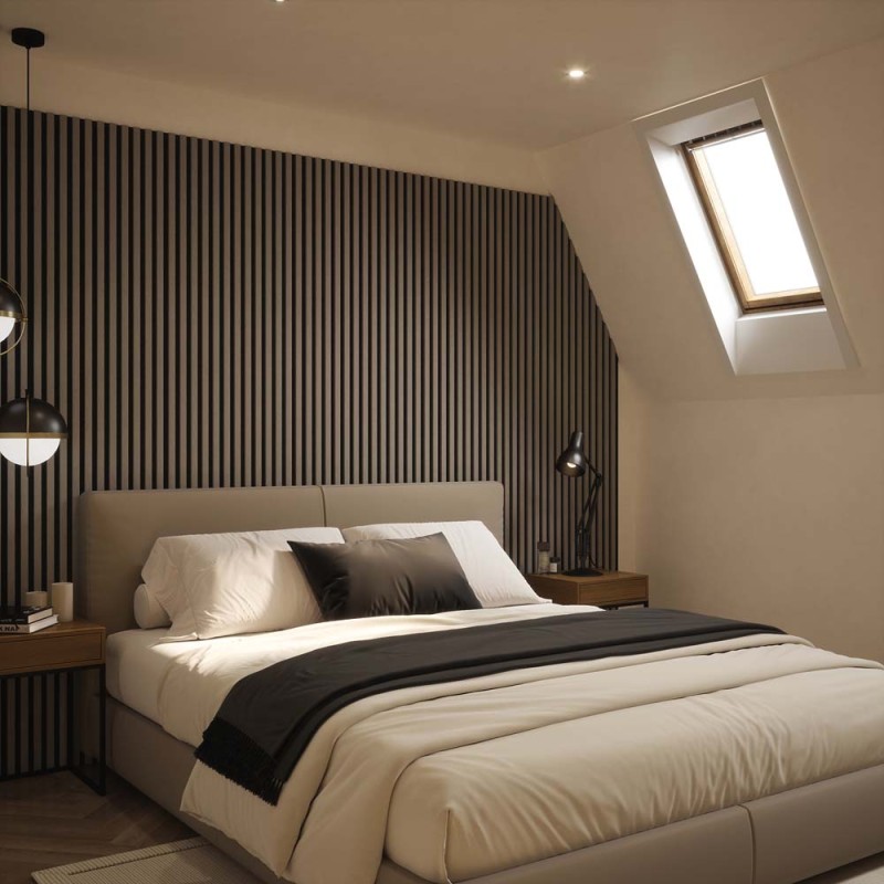 Misty Grey Acoustic Wall Panel 60x240cm (per panel)