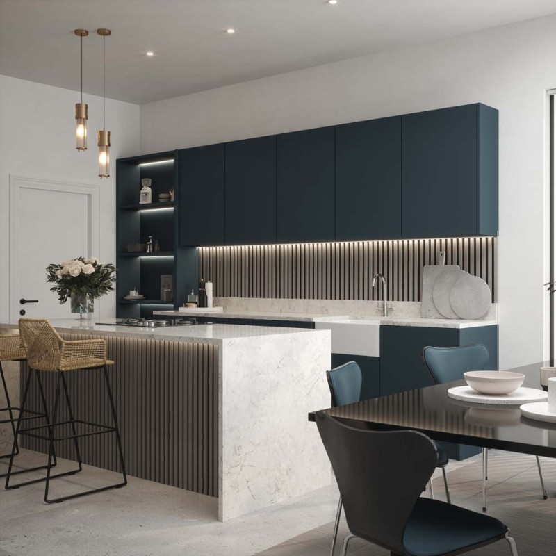 Misty Grey Acoustic Wall Panel 60x240cm (per panel)