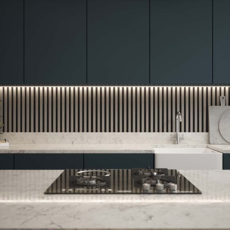 Misty Grey Acoustic Wall Panel 60x240cm (per panel)