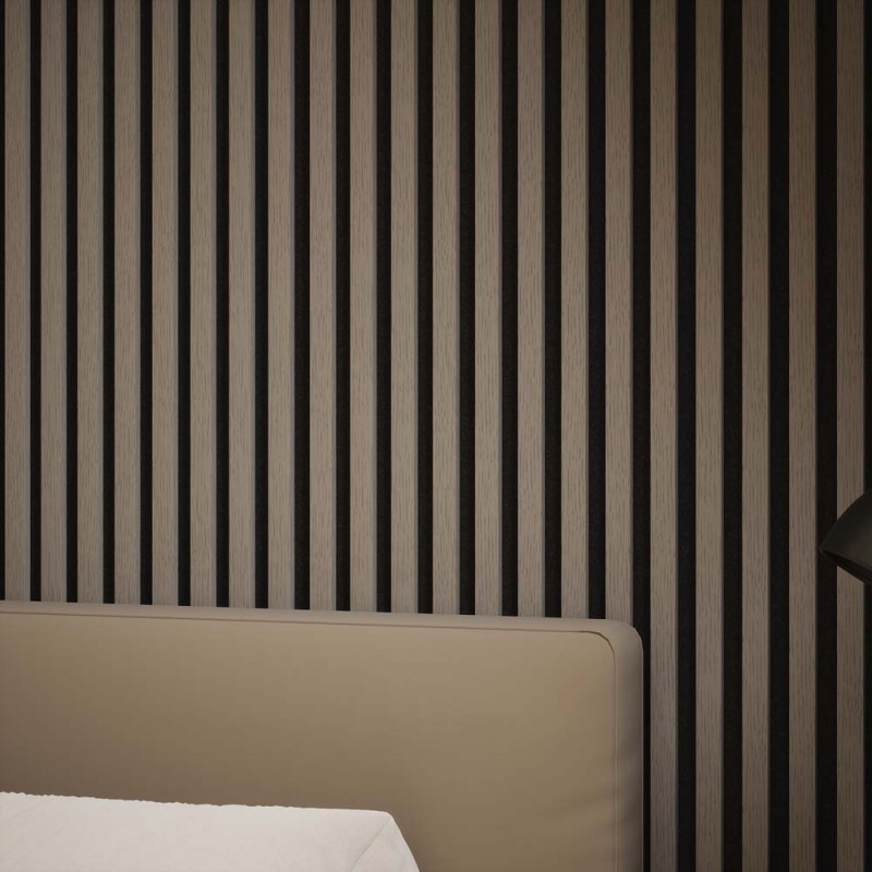 Misty Grey Acoustic Wall Panel 60x240cm (per panel)