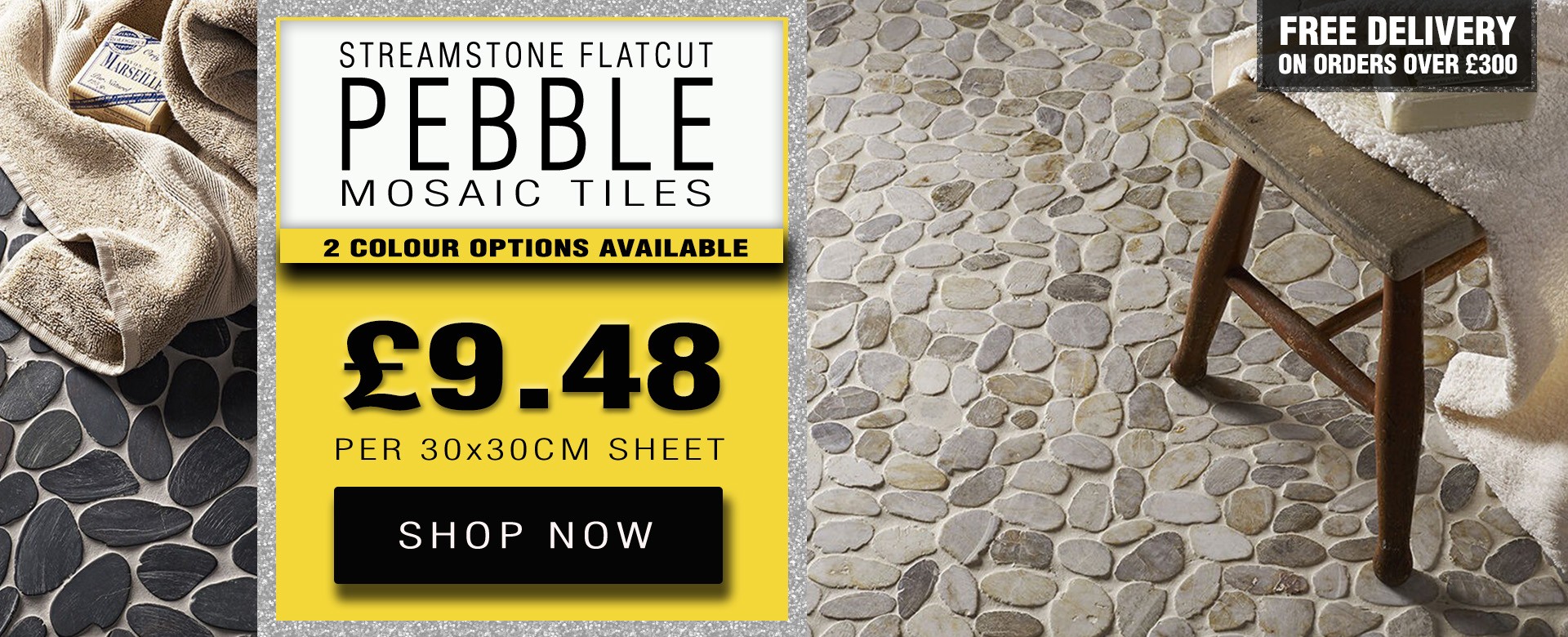 Pebble Mosaic Banner